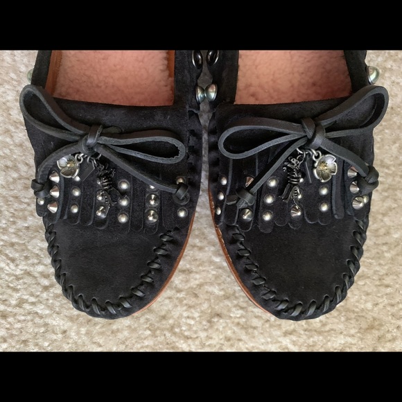 COACH Roccasin Embellished Glitter Suede Slip on - Picture 3 of 7